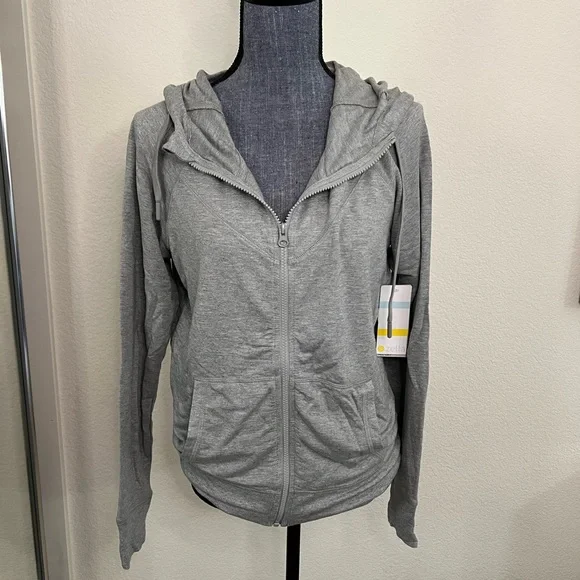 NWT Zella Gray Women's Zip-Up Hoodie - Picture 2 of 7
